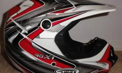 GMAX 46X1 OFF ROAD HELMET
 
GM46X CORE TC-1-09 WHT/RED XS
Size: Adult XS (53-54cm)
 
Bought new from Yamaha.
Like new condition.