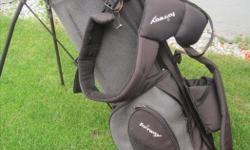 Black stand up golf bag, good condition.