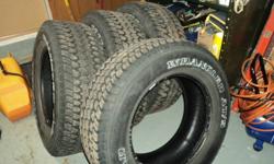 I have a set of 4 Goodyear wrangler ATS tires.  The size is LT215/65/R18, asking 175 for all four.  If interested please call 477-2706