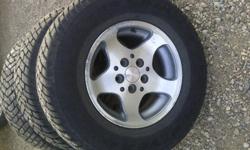 P225/7515, snow tires, 3rims with tires included one spare rim.