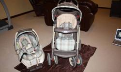 Graco infant car seat is in excellent condition and stroller is in fair condition.  c/w owner manuals