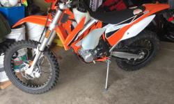 2016 KTM 500 EXC
IST SERVICE DONE
POLUTION CONTROL REMOVED
GEARING- UP GRADED AND MAPPED
LARGER AFTERMARKET GAS TANK