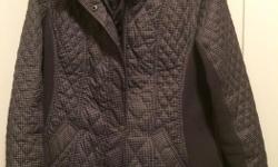Grey quilted Jacket from Marshalls size xxl but fits like an xl
Has gathers in back for nice fitting. zipper and snaps to keep out the cold
great jacket for this time of year