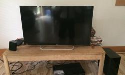 Haier TV ($175 by itself)
- 40 inch screen
- LED and High Definition
- Only bought in September, in fantastic condition
- Comes with remote
Samsung Blu Ray Home Theatre System ($150 by itself)
- 5 surround sound speakers
- 1 sub woofer
- Netflix, YouTube,