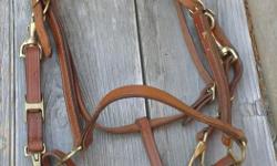 New Halter - Bridle combination. Horse size. Easy bit change and nice for on the trail and if you want to graze your horse. $75
Western Bridle with reins, barely used. $35