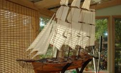 HANDCRAFTED SAILING SHIP "THE SWIFT DOVE"   44" in length
   $400 obo