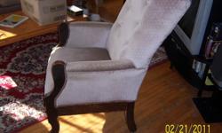 antique oak high back chair