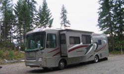 HOLIDAY RAMBLER VACATIONER XL 37' (2008)Class A diesel pusher. 6000 Diesel Generator. ABS.  Exhaust braking system. Automatic leveling system. Heated power mirrors. 3-way back-up camera. Thermal pane windows. Thermostatically controlled heating/air