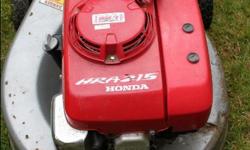 Honda HRA 215 SX. Works great except the self propeller function. You pick up.