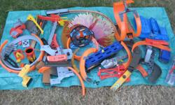 A whole bunch of once costly Hot Wheels stuff accumulated over time by the boys . Loops and tons of track and all things in between for the young enthusiast .
~ $ 60.00 for the lot