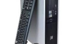 HP DC5750 small form factor computer desktop/tower with
macthing keyboard and optical scroll mouse.
System is running a fresh install of Windows XP Pro SP3 with multiple utilities installed such as Office 2007, PowerDVD, Nero, Security essentials, etc...