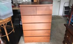 this is a really nice highboy dresser. the drawers all slide perfect on metal rollers. its from a non smoking no pets home. I can deliver. 250 208 3174
31 x 19 x 49 high