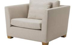This chair is from the Ikea Stockholm series - it is a significantly sized chair - see measurements below. This has only been used by a home staging company in staging vacant properties. It is in excellent condition. Originally $803.85. A nice clean
