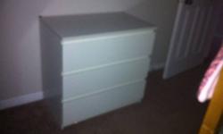 White malm dresser and night table. $75 for the dresser and $40 for the night table.
This ad was posted with the Kijiji Classifieds app.