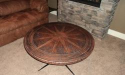 Very rare inlaid copper top coffee table!
 
Great detail!
 
40" round  19" tall
 
Sacrifice at $250.00
 
call or text Steve 250-317-5478
 
For an extra $10  can deliver to Kelowna or West Kelowna