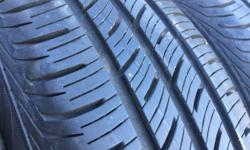 These tires are in great shape
original tread depth 10/32
2 tires have 9/32 tread 87%
the other 2 have 7/32 tread 65%
Please call during business Hours
9:30 to 5pm Tuesday to Saturday
250 246 5443 , Please search RkTire Chemainus for location
thanks Rob.