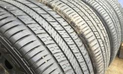 these tires are in great shape
Original tread depth 10/32
these tires have 7/32 tread 62%
Please call during business Hours
9:30 to 5pm Tuesday to Saturday
250 246 5443 , Please search RkTire Chemainus for location
thanks Rob. Please view my sellers list