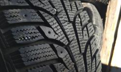 These tires are in excellent condition , Excellent winter tires
original tread depth 10/32
2 tires have 10/32 tread 100%
the other 2 have 9/32 tread left 87%
Please call during business Hours
9:30 to 5pm Tuesday to Saturday
250 246 5443 , Please search