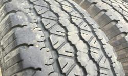 These tires are in good shape
evenly worn with 60% tread remaining
great for all season driving .
Please call during business Hours
9:30 to 5pm Tuesday to Saturday
250 246 5443 , Please search RkTire Chemainus for location
thanks Rob. Please view my