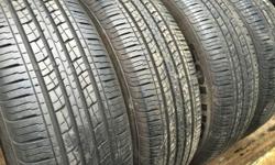 These tires are in great shape
original tread depth 10/32
these tires have 8/32 tread 75% condition
Please call during business Hours
9:30 to 5pm Tuesday to Saturday
250 246 5443 , Please search RkTire Chemainus for location
thanks Rob. Please view my