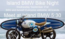 Bike Nights tonight!
Wednesday September 21st, BBQ and tunes everyone welcome!!
Island BMW
735 Cloverdale Avenue
Victoria