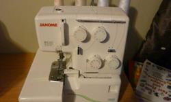 Brand new Janome serger model 789D,  The serger has four thread overlock stitching. Comes with instruction book and dvd, foot petal, accesories. The serger retails for about $800.00.  Asking $350.00