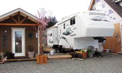 2007 35' Jayco designer 5th wheel.  New condition, 3 slides with topper awnings. Sleeps 4, separate shower & toilet room.  fireplace, 10 cu. ft. fridge, pantry in kitchen, lots of cupboard space, king size bed, leather reclining sofa, queen sofa bed,