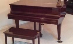 FOR SALE -- BABY GRAND PIANO
Used Kawai KG-1E baby grand piano in excellent condition for sale.
Made in Japan and comes with a matching piano bench. Beautiful polished mahogany wooden casing.
Serial Number: 2052077
Length: 5'4 / ~163 cm
For further