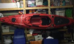 12 foot sundolphin set up for fishing . Kayak is very stable had it out plenty of times in choppy water and does great. Have caught everything from lingcod salmon crabs and trout . hummingbird 120 fish finder , manual bilge , life jacket, paddle ,