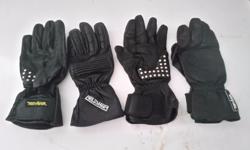 Two pairs of kelvar gloves. One pair was used the other is new. Sold my bike so don't need them.
Genuine leather