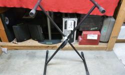 Keyboard stand with quick release locking, inventory #142446-2. Legs are 40" long. Price of $33 includes all taxes. PLEASE REFER TO INVENTORY #142446-2 WHEN INQUIRING. We also have more items for sale at The Bay Street Broker located on the corner of Bay
