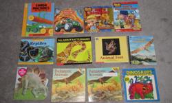 $2 each
Cargo Machines and what they do
Tonka Joe - Volcano Rescue
Bob the Builder - Bob's Birthday
Bob the Builder - Bob's Recycling Day
Reptiles, I can read about
All about Rattlesnakes
Animal Feet
Flying Dinosaurs
Dinosaur Book
Prehistoric Animals