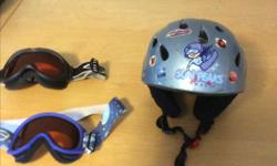 Kids light Blue youth medium Mole Helmet in great shape
Outgrown it
And goggles $5 each SOLD only helmet left