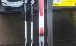 XC Ski Set - Excellent condition
Skis - waxless 140cm Rossignal Xtour skis
Fisher Sprint Boots
105cm Poles
all purchased at Ski Tak Hut in Courtenay
Sold as a set only
were bought for my daughter when she was in grade 4 - used about 12 times
New - over