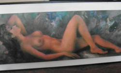 Just a lovely picture of a nude lady with pastel colours in the background on a wooden frame. measuring about 51 by 22.
Call; Sheilah at 604 513-1560 or 604 309-3238. thanx.  IT IS IN FORT LANGLEY.
