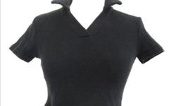 le chateau - Short Sleeve Top
- 100% cotton, black
- size S/M, shoulder: 15", bust: 31-38", length: 14", sleeve length: 5.5"
- in good condition
- $5 firm