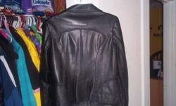 i have a womens leather jacket from danier leather, bought 2 years ago for 200.00 selling it for 50.00. size med, color black, hardly ever worn. obo