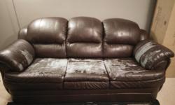 I have a leather sofa, sits 3 people comfortably, bug free, no pets, the seating surface leather has worn out a bit as per the pictures, but it can be masked by a sofa cover which I will give free with the sofa. The sofa cover costs around 50 dollars.