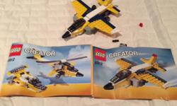 Lego set can make a plane, boat and helicopter.
Part of enormous lego collection. Will be posting lots of ads over time as selling everything and open to offers on multiple purchases.