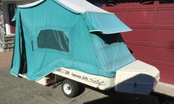 2008 Leesure Lite Tent Trailer in very good condition. Has wide tire option and spare tire, upgraded LED lights, storage pod, storm cover, 2 awnings, add a room screened, add a room walls, foam mattress, storage pockets, swivel hitch, lots of extras