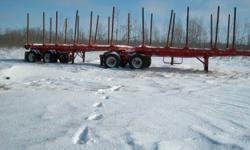 45 Ft Tandem trailer with 4 removable bunks,air ride, good tires and brakes, saftied, asking $ 5000.00 OBO, please call Gilles @ 204-261-5971, must sell, no longer in business. also selling a 1981 Fruehauf B Train spring ride with 6 removable bunks, good