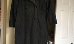 London Fog raincoat, Size 8, black, excellent used condition