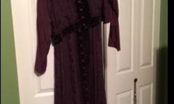 Ladies X-large long dress with matching jacket. Can be worn separately or together. Beautiful burgundy color.