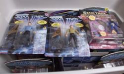 I have a very amazing lot of Star Trek Playmates (and some Galoob) action figures from the 80's/90's. A lot of these are Next Generation series but there are many others too and there are quite a number that were not available in Canada. Some of them are