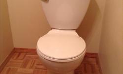 American standard low flush toilet, 28"deep x 14"wide bowl Tank17.5" high x 29"high. Like new works well. Have to do Reno need a in the wall toilet. No weap lined tank. Like new toilet seat and all.