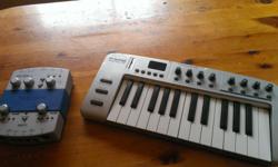 I have a m audio midi keyboard controller works with all programs 80 0bo i also have a tascam us122 midi interface great for guitar and mics and also works with all programs take it for 50 or take both for 100 call or text 778 238 7421 or 250 753 1310
