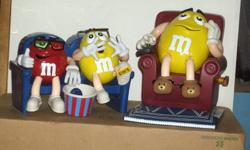 M&M Dispensers for sale, $20.00 each.  Some come with original boxes.  Please call 604-512-0621 and leave a message with which ones you are interested in and I will call you back in the evening when I get home from work.  All are in new condition.  Sorry,