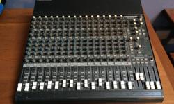 1. Mackie 1604 VLZ Pro 16 channel mixer - excellent working condition, as new. $400 obo
Click here for features and description of this product: http://www.musiciansfriend.com/pro-audio/mackie-1604-vlz-pro-mixer. Light use in pro sound studio not in