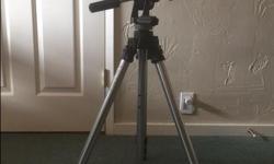 Very good condition aluminum Manfrotto tripod for sale. This tripod is very strong and should be able to hold anything that you throw on it (both still shooting and video). Its got a 3 way tilt head that is included with the tripod. All the joints are