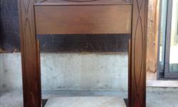 Dark fireplace mantle fits electric or insert stoves...good shape